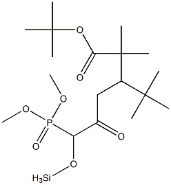 t-butyl 3R-tert-butyldiMethylsiloxy-6-diMethoxy phosphinyl-5-oxohexanoate 结构式
