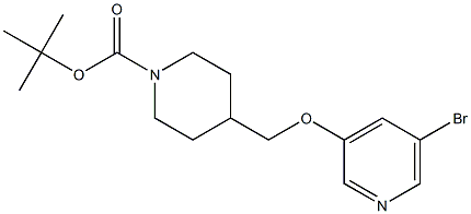 4-(5-BroMo-pyridin-3-yloxyMethyl)-piperidine-1-carboxylic acid tert-butyl ester 结构式