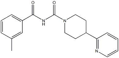 N-(3-Methylbenzoyl)-4-(pyridin-2-yl)piperidine-1-carboxaMide 结构式