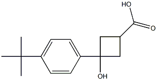 3-(4-tert-Butyl-phenyl)-3-hydroxy-cyclobutanecarboxylic acid 结构式