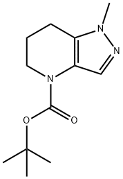 1-Methyl-1,5,6,7-tetrahydro-pyrazolo[4,3-b]pyridine-4-carboxylic acid tert-butyl ester 结构式