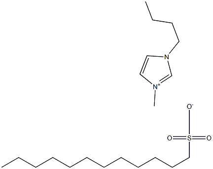 1-丁基-3-甲基咪唑十二烷基磺酸盐 结构式