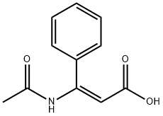 (E)-3-乙酰氨基-3-苯基丙烯酸 结构式