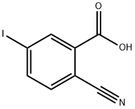 2-氰基-5-碘苯甲酸 结构式