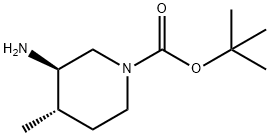 (3R,4S)-TERT-BUTYL 3-AMINO-4-METHYLPIPERIDINE-1-CARBOXYLATE 结构式