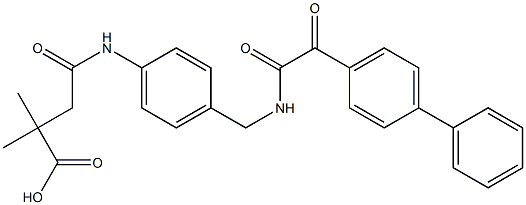 4-(4-((2-(BIPHENYL-4-YL)-2-OXOACETAMIDO)METHYL)PHENYLAMINO)-2,2-DIMETHYL-4-OXOBUTANOIC ACID 结构式