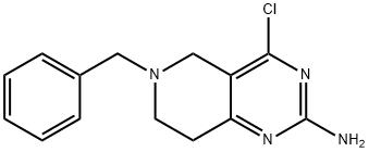 6-苄基-4-氯-5,6,7,8-四氢吡啶并[4,3-D]嘧啶-2-胺 结构式