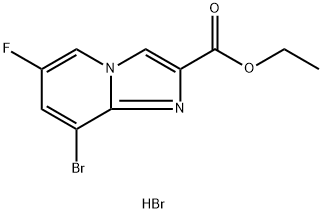 8-BroMo-6-fluoro-iMidazo[1,2-a]pyridine-2-carboxylic acid ethyl ester  hydrobroMide 结构式