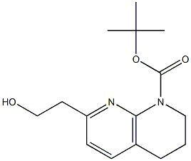 1-BOC-7-(2-HYDROXYETHYL)-3,4-DIHYDRO-1,8-NAPHTHYRIDINE 结构式