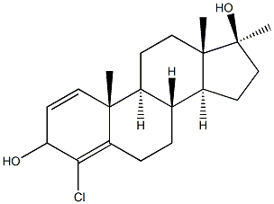 4-chloro-17a-methyl-androst-1,4-diene-3,17b-diol 结构式