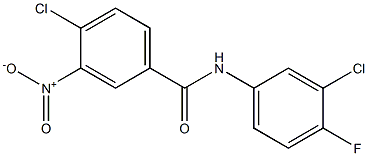 4-氯-N-(3-氯-4-氟苯)-3-硝基苯甲酰胺,97% 结构式