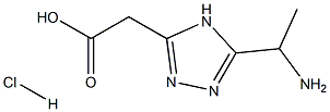2-(5-(1-AMINOETHYL)-4H-1,2,4-TRIAZOL-3-YL)ACETIC ACID HYDROCHLORIDE 结构式