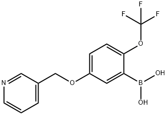 [5-(Pyridin-3-ylmethoxy)-2-(trifluoromethoxy)phenyl]boronic acid 结构式