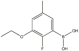 3-Ethoxy-2-fluoro-5-methylphenylboronic acid 结构式