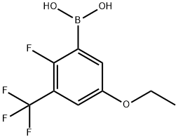 5-Ethoxy-2-fluoro-3-(trifluoromethyl)phenylboronic acid 结构式