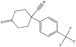 4-oxo-1-(4-(trifluoroMethyl)phenyl)cyclohexanecarbonitrile 结构式