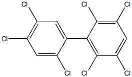 2,2',3,4',5,5',6-Heptachlorobiphenyl Solution 结构式