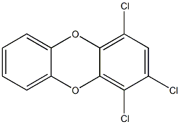 1.2.4-Trichlorodibenzo-p-dioxin Solution 结构式