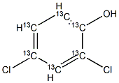 2.4-Dichlorophenol (13C6) Solution 结构式