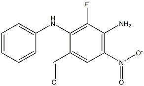 4-aMino-3-fluoro-5-nitro-2-(phenylaMino)benzaldehyde 结构式