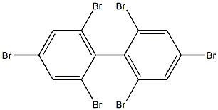 2,2',4,4',6,6'-Hexabromobiphenyl 100 μg/mL in Hexane 结构式