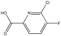 2-氯-3-氟吡啶-6-甲酸 结构式