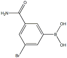 3-broMo-5-carbaMoylphenylboronic acid 结构式