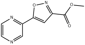 5-(2-吡嗪基)异噁唑-3-甲酸甲酯 结构式