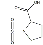 N-甲磺酰基-DL-脯氨酸 结构式