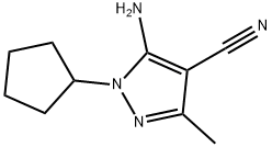 5-AMINO-1-CYCLOPENTYL-3-METHYL-1H-PYRAZOLE-4-CARBONITRILE 结构式