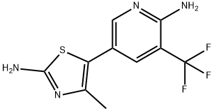 5-(6-aMino-5-(trifluoroMethyl)pyridin-3-yl)-4-Methylthiazol-2-aMine 结构式