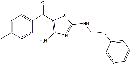 (4-aMino-2-((2-(pyridin-3-yl)ethyl)aMino)thiazol-5-yl)(p-tolyl)Methanone 结构式