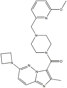 (6-(azetidin-1-yl)-2-MethyliMidazo[1,2-b]pyridazin-3-yl)(4-((6-Methoxypyridin-2-yl)Methyl)piperazin-1-yl)Methanone 结构式