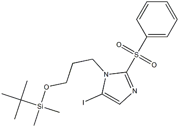 1-(3-((tert-butyldiMethylsilyl)oxy)propyl)-5-iodo-2-(phenylsulfonyl)-1H-iMidazole 结构式