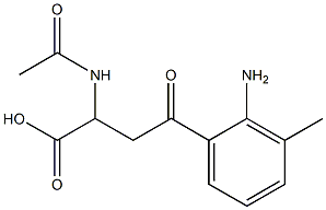 2-acetaMido-4-(2-aMino-3-Methylphenyl)-4-oxobutanoic acid 结构式