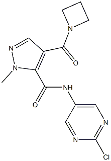 4-(azetidine-1-carbonyl)-N-(2-chloropyriMidin-5-yl)-1-Methyl-1H-pyrazole-5-carboxaMide 结构式