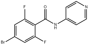 4-broMo-2,6-difluoro-N-(pyridin-4-yl)benzaMide 结构式