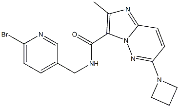 6-(azetidin-1-yl)-N-((6-broMopyridin-3-yl)Methyl)-2-MethyliMidazo[1,2-b]pyridazine-3-carboxaMide 结构式