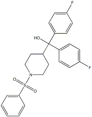 bis(4-fluorophenyl)(1-(phenylsulfonyl)piperidin-4-yl)Methanol 结构式