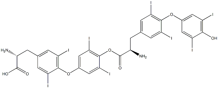 D-Thyroxine D-Thyroxine 结构式