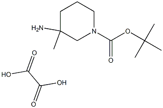 3-AMino-1-Boc-3-Methylpiperidine oxalate 结构式