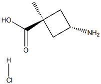 trans-3-AMino-1-Methylcyclobutanecarboxylic acid hydrochloride 结构式