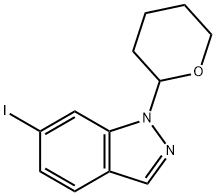 6-碘-1-(四氢-2H-吡喃-2-基)-1H-吲唑 结构式