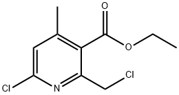 6-氯-2-(氯甲基)-4-甲基烟酸乙酯 结构式