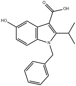1-benzyl-5-hydroxy-2-isopropyl-1H-indole-3-carboxylic acid 结构式