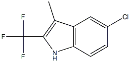5-Chloro-3-Methyl-2-(trifluoroMethyl)-1H-indole 结构式