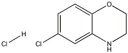 6-chloro-3,4-dihydro-2H-benzo[b][1,4]oxazine hydrochloride 结构式