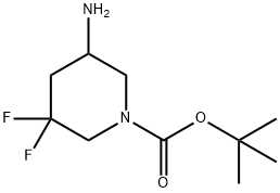 5-氨基-3,3-二氟哌啶-1-甲酸叔丁酯 结构式