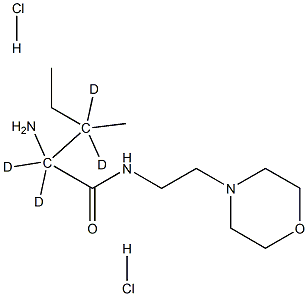 [S-(R*,R*)]-2-AMino-3-Methyl-N-[2-(4-Morpholinyl)ethyl]pentanaMide-d4 Dihydrochloride 结构式