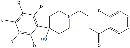 4-[4-(4-Chlorophenyl-d4)-4-hydroxy-1-piperidinyl]-1-(2-fluorophenyl)-1-butanone 结构式